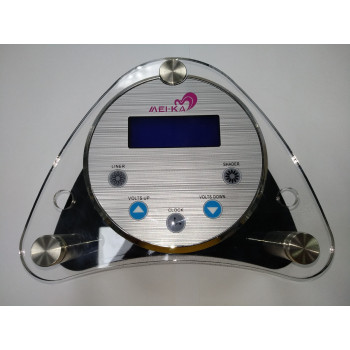 Блок живлення для татуажної машинки Mieka з дисплеєм під дві машики у комплекті з металевою педаллю CHN 15-0003