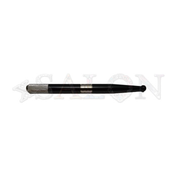 Ручка (маніпула) для ручної техніки (мікроблейдинг) PMU алюмінієва чорна одностороння загострена з кулькою CHN 15-0500
