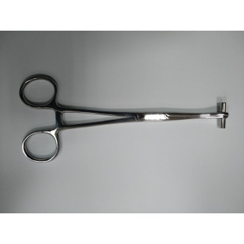 Затискач (інструмент) для пірсингу Piercing сталевий для септуму з двома трубками однакової довжини 165x20x3 CHN (P) 10-9556