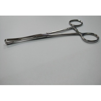 Затискач (інструмент) для пірсингу Piercing сталевий з маленьким трикутним отвором з пропилом 155х11х6 CHN (P) 10-9577