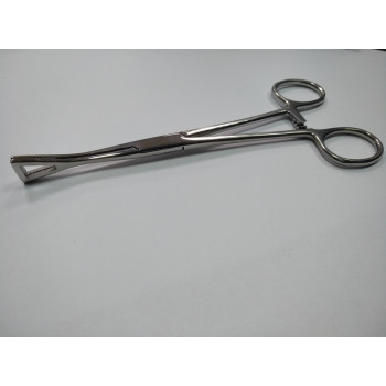 Затискач (інструмент) для пірсингу Piercing сталевий з великим трикутним отвором 160х12х7 CHN (P) 10-9707