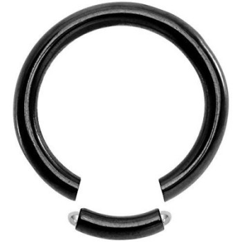 Кільце сегментне Piercing медична сталь чорного кольору 1,2х10 BCRPB05 (PR) 10-1910
