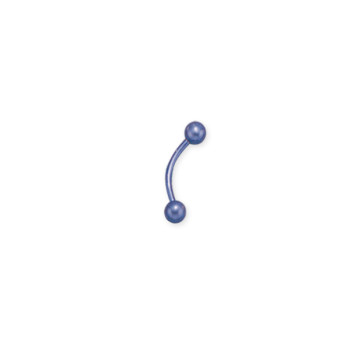 Мікробанан (зігнута штанга в брову) Piercing медична сталь блакитного кольору з кульками 1,2х8х3 BBBX (1001) (PR) 10-6767