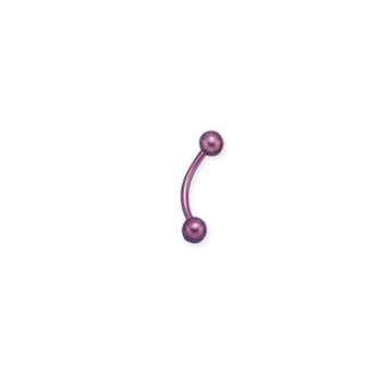 Мікробанан (зігнута штанга в брову) Piercing медична сталь рожевого кольору з кульками 1,2х8х3 BBBX (1001) (PR) 10-6769