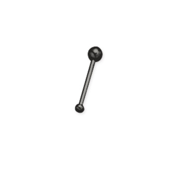 Ностріл (сережка для крила носа) Piercing прямий медична сталь чорного кольору з кулькою 0,8х7х2,3 BNPB02 (1253) (PR) 10-0816