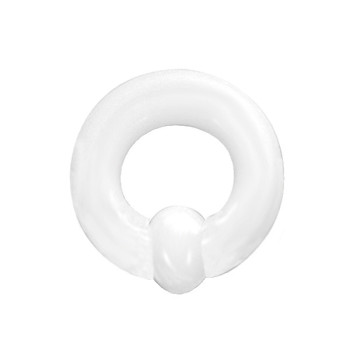 Хард (кільце) з кулькою Piercing акриловий білого кольору 8х20х15 VRL02 (6250) (PR) 10-5096